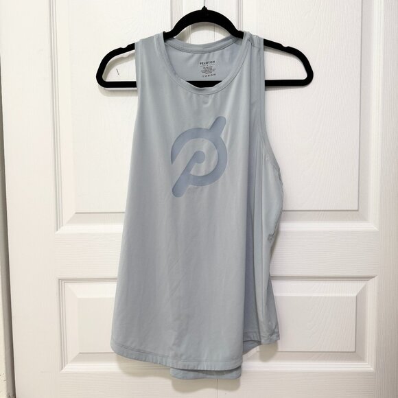 Women Peloton Distance Shirttail Tank Top Workout in Blue Gray Size Large - Picture 1 of 6